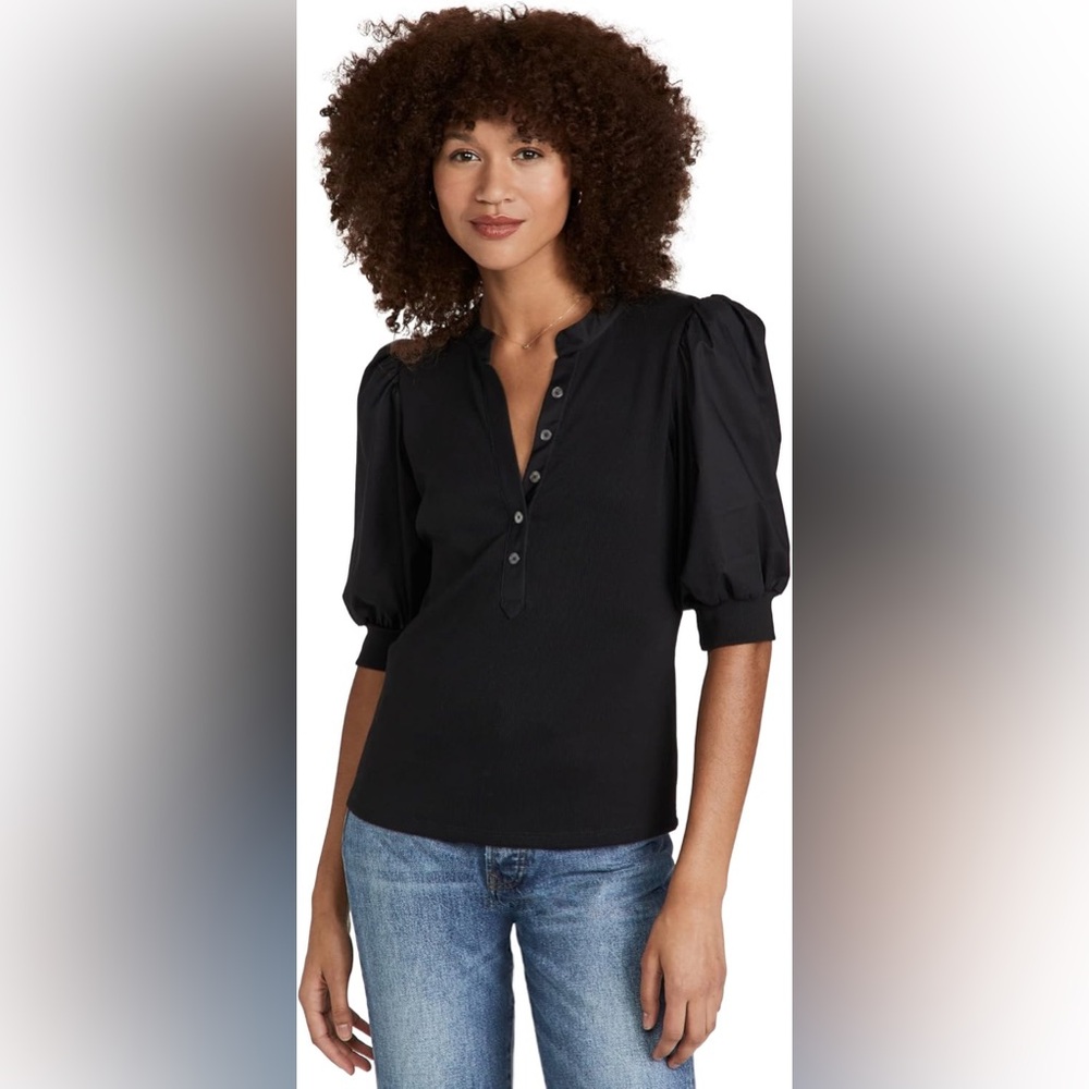 Veronica Beard Coralee Puff Sleeve Tee